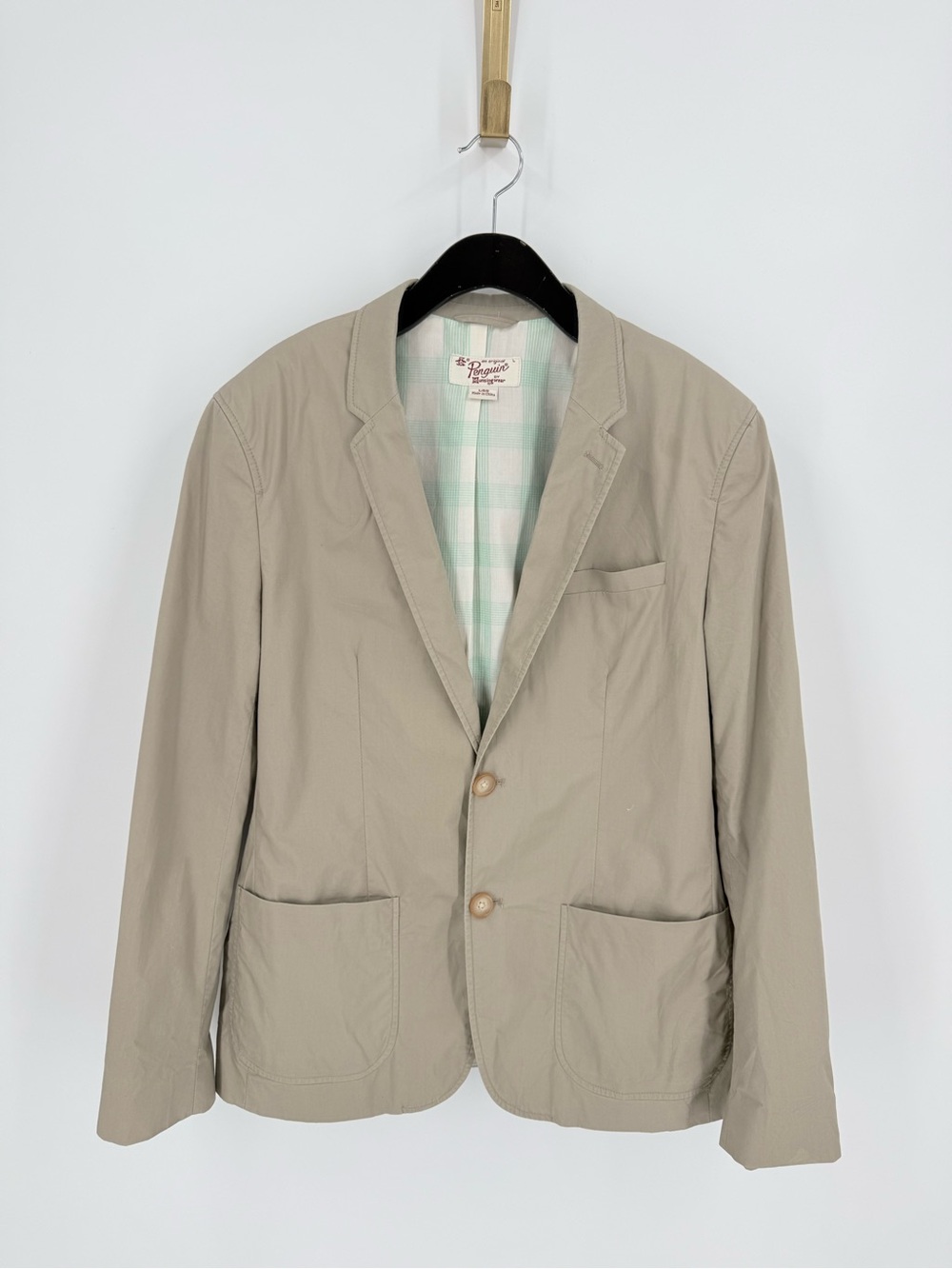 Original Penguin Beige Casual Two-Button Sport Coat